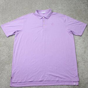 Peter Millar Polo Shirt Mens 2XL Purple Summer Comfort‎ Crown Sport Jubilee S/S